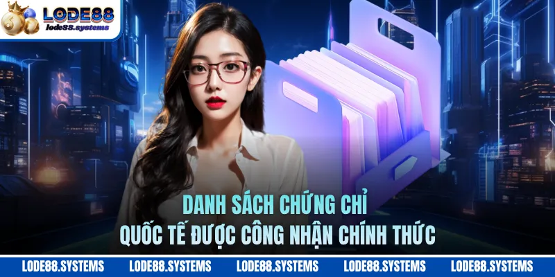 Giấy Phép Hoạt Động 2 Danh sách chứng chỉ quốc tế được công nhận chính thức